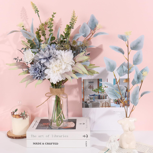 Fake Flowers in Vase Artificial Flowers Coffee Table Decor, Faux Flowers in Vase - Picture 3 of 12