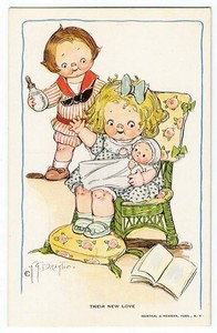 details about grace drayton children their new love baby postcard c 1912 reinthal newman baby postcard