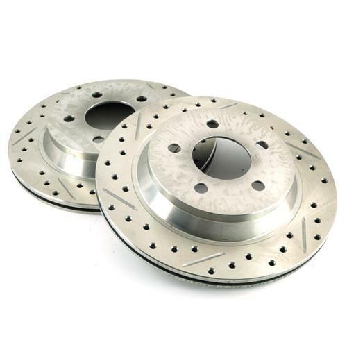 94-04 MUSTANG REAR BRAKE ROTORS PAIR 11.65" DRILLED & SLOTTED COBRA BULLITT MACH - Picture 1 of 24