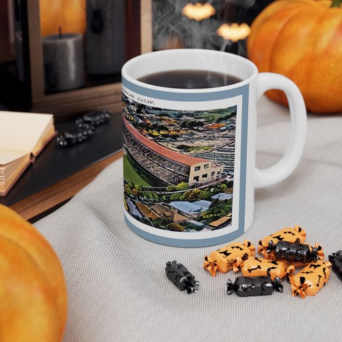 Vintage Ceramic Mug, Wrigley Field Ballpark Postcard - Los Angeles - Picture 5 of 6