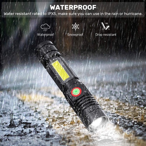Rechargeable LED Flashlights, Magnetic Flashlight Super Bright Tactical Flash... - Picture 7 of 7