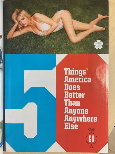 July 2012 GQ Magazine Kate Upton sexy swimsuit Chris Hemsworth + Retail issue - Picture 5 of 15