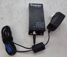 Gefen Toolbox GTB-USB2.0-4LRS-BLK USB 2.0 LR Extender S w/ 4-Port Hub + Power