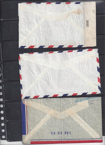 NETHERLANDS ANTILLES CURACAO 1940s COLL OF 6 WARTIME DOUBLE CENSORED AIRMAIL COV - Picture 5 of 5