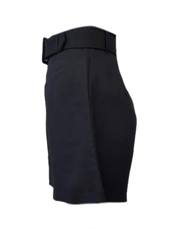 Pantalones Cortos Para Mujer MADISON THE LABEL Negro Lino Pierna Ancha #MS0111 X-Pequeños Nuevos con Etiquetas Foto 2 de 3