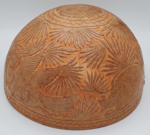 Carved Gourd Beaded Bowl Folk Art Animals - Picture 4 of 9