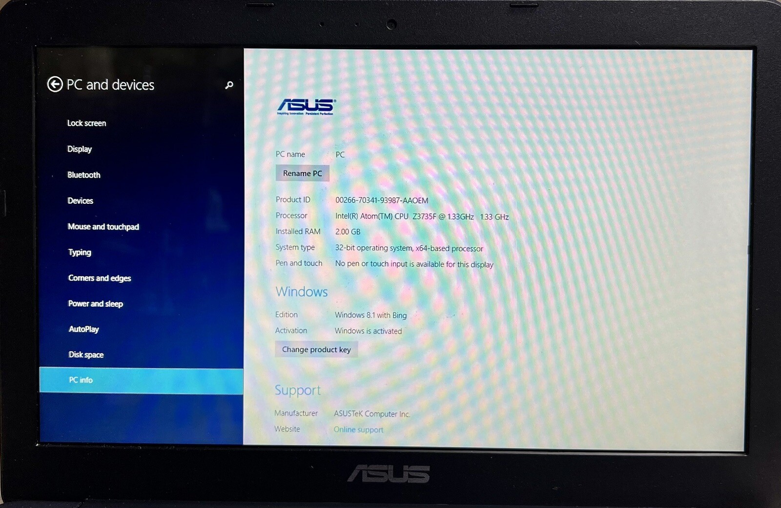 ASUS X205T 11.6" INTEL Z3735F @1.33GHZ 2GB RAM TESTED… - Picture 8 of 9