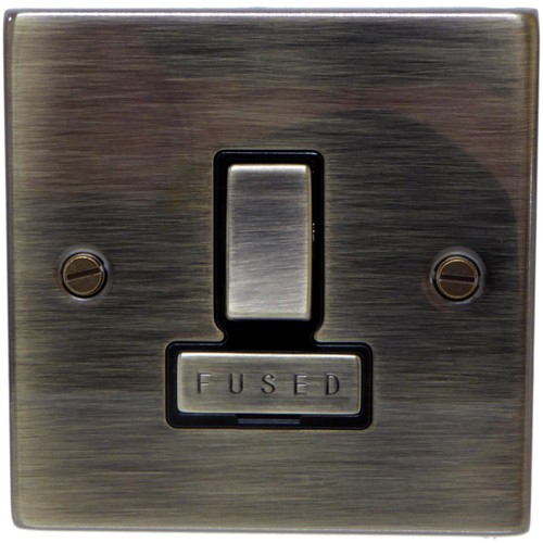 Antique Brass Screws Switch Socket USB Dimmer Fused Spur Cooker Shaver - Choose - Picture 36 of 81