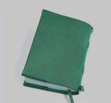 book jacket cover slipcase case bag cow leather fit 8.5x1.75x11 inch green Z914