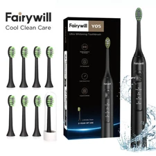 Fairywill Sonic Electric Toothbrush Rechargeable With 8 Brush Heads 5 Mode Timer