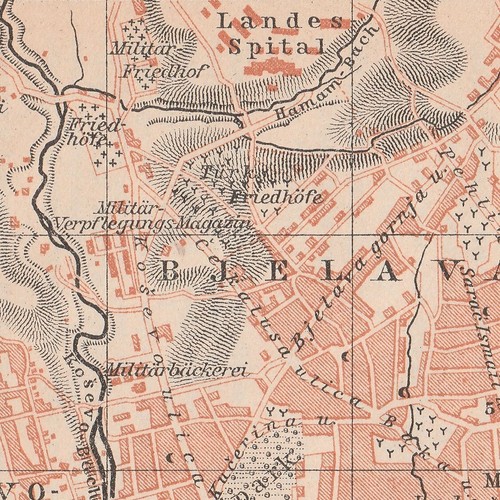Sarajevo Сарајево Original city plan map 1905 Bosnia and Herzegovina - Picture 4 of 7