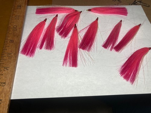 30 Ea. 4 Inch Flounder Fluke Bass Bucktail Teaser Skirt Jig Rig Lure Tag Fishing - Picture 2 of 8