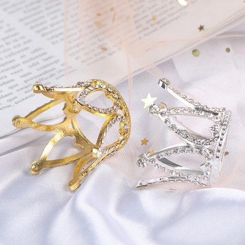 Mini Crown Princess Topper Crystal Pearl Children Hair Ornaments Party Decoy3 - Imagen 10 de 14
