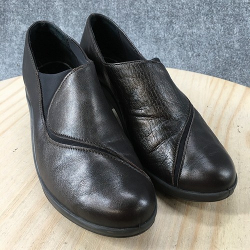 Romika Boots Womens 41 Casual Slip On Low Ankle Bootie Dark Brown Leather Heels - Picture 3 of 18