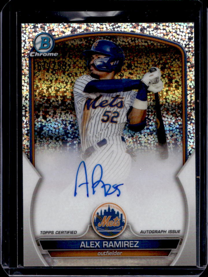 2023 Bowman Alex Ramirez Chrome Prospect Speckle Refractor Auto #/299 #CPA-AR