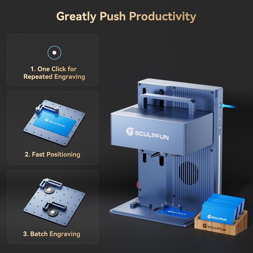 Sculpfun G9 Infrared Blue Dual Laser Engraver Industrial Grade 2 in 1 Laser Mark - Picture 15 of 22
