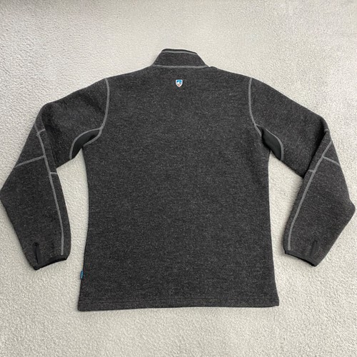 Kuhl Thermo Kore Sweater Mens Medium Gray Pullover Fleece Lined Q Zip Casual - Picture 7 of 10