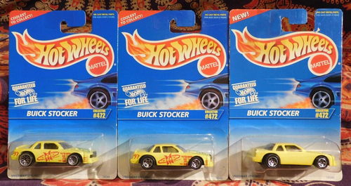 Hot Wheels 3 Diff '96 Yellow Pearl BUICK STOCKER No Tampo & Tampo 5PS + TAMPO LW