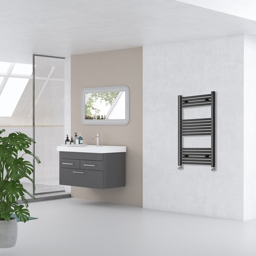 Bathroom Straight Curved Heated Towel Rail Radiator Chrome Black Ladder Warmer - Picture 39 of 206