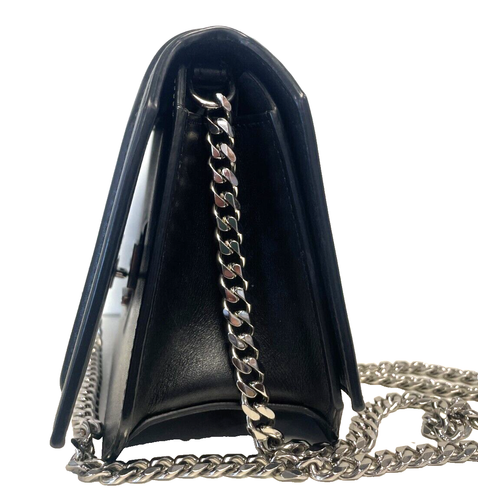 GIVENCHY Borsa a tracolla con catena taglio fiocco EF K 0136 pelle nera donna - Foto 4 di 10