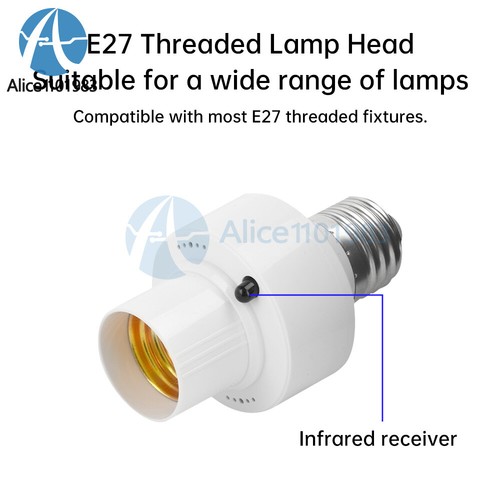Wireless Remote Control Light Lamp E27 Screw Bulb Base Holder Cap Socket Switch - Picture 4 of 21