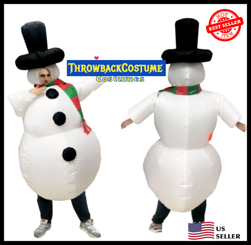 Christmas Inflatable Snowman Costume Suit For Adults