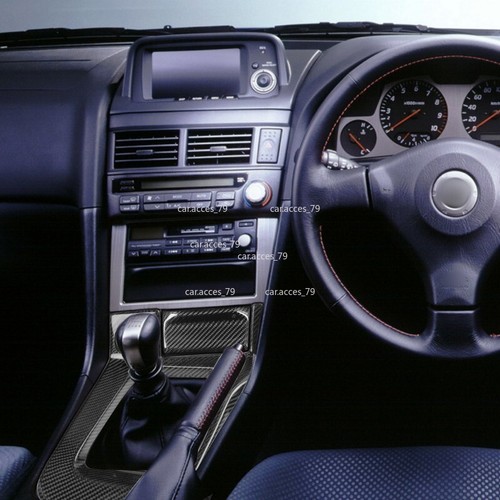 2PCS For Nissan GTR R34 (RHD) Real Carbon Fiber Gear Surround Gear Panel Cover - Picture 11 of 12