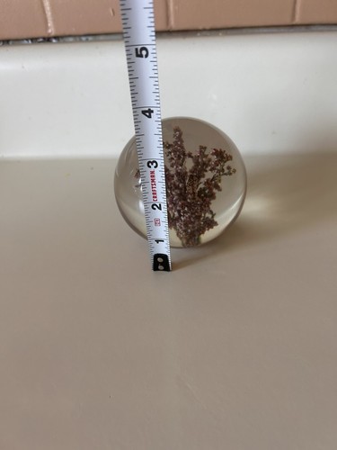 Hafod Grange Paperweight Heather Made In Great Britain 1996 Flower Vintage - Picture 2 of 7