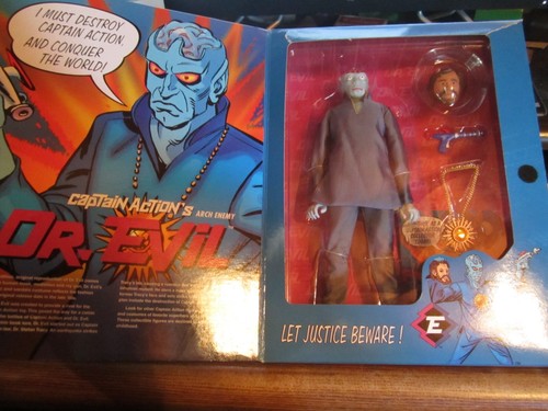 VINTAGE Dr. Evil Action Figure Captain Action Arch Enemy 1998 Playing Mantis NIB - 第 2/7 張圖片