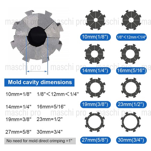 Hydraulische Schlauch Crimper 1/8-1 zoll Rohr Crimpen Maschine Mit 8 Sets Stirbt - Picture 8 of 10