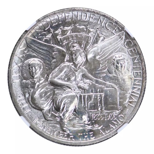 1936-P Texas Commemorative Silver Half Dollar NGC MS-67+ CAC - Picture 2 of 4