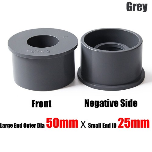 20mm to 90mm PVC Pipe Eccentric Reducing Bushing Fittings Connector Joints Grey - Picture 11 of 25