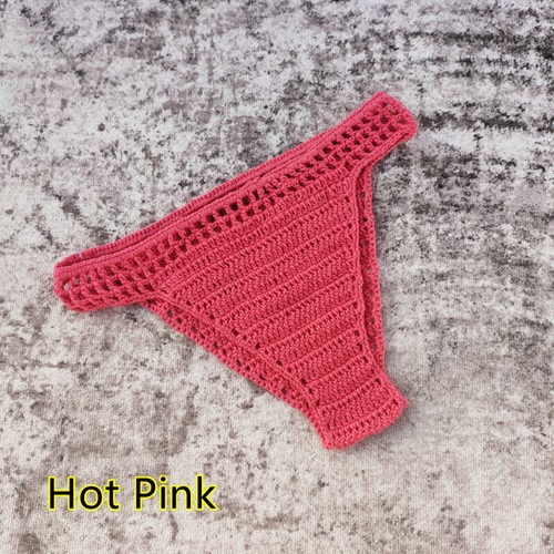 Women Crochet Shorts Stretch Waist Casual Beach Bandage Bikini Cheeky Bottom - Picture 15 of 16
