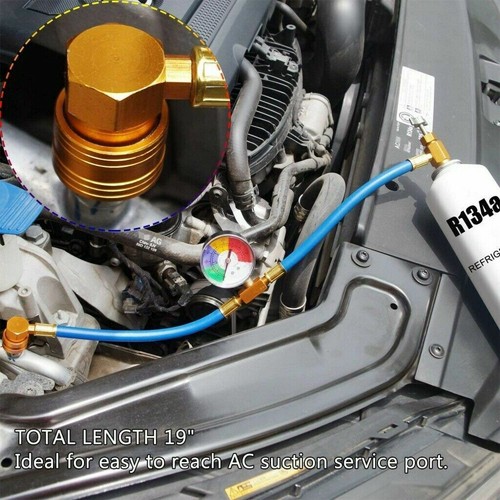 R134A Auto Gas Flashe Kältemittel Klimaanlage Füllschlauch mit Befüllen Schlauch - Bild 3 von 11