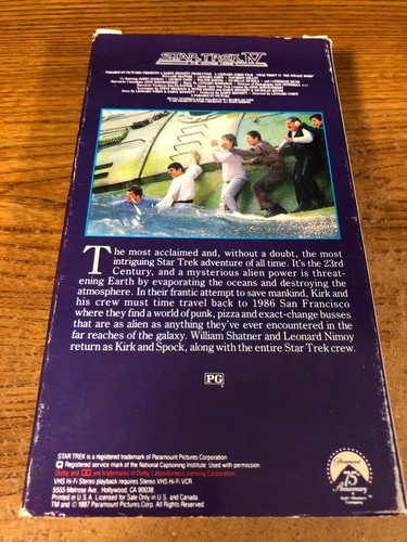Star Trek IV The Voyage Home VHS VCR Video Tape Used - Picture 2 of 6