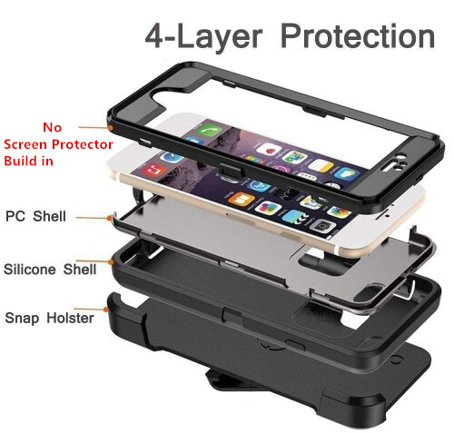 For Samsung Galaxy S8 / S8+Plus Shockproof Case Cover with Belt Clip & Screen - Picture 6 of 17