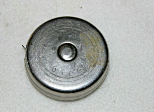 Vintage Collectible Made in Germany Retractable 6 Ft Metal Measuring Tape - Picture 3 of 4