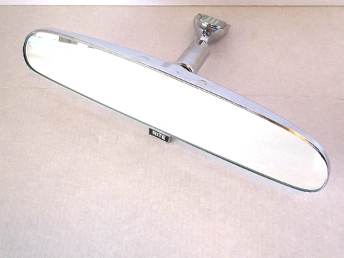 CHROME REAR VIEW MIRROR DAY NIGHT UNIVERSAL WINDSHIELD MOUNT HOT ROD CAR #6065X