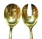 Golden Toledo Dalia salad serving set Spain WMF electroplated gold MCM K