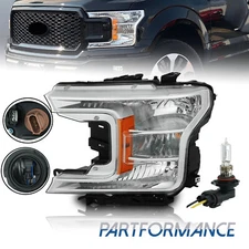 For 2018-2020 Ford F150 Pickup Truck Halogen Headlight W/ Bulbs Driver Left Side