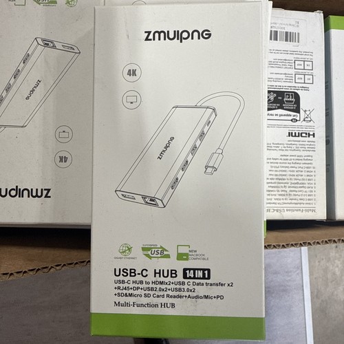 ZMUIPNG USB-C HUB 14 In 1 MULTI-FUNCTION USB-C ADAPTER 4K - Picture 2 of 12