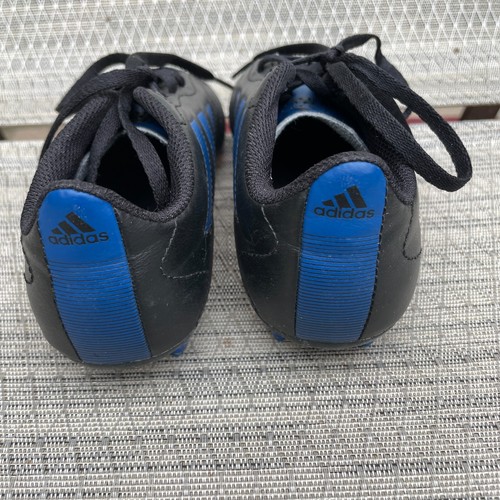 Adidas Goletto Soccer Cleats size youth 2  BLACK ROYAL BLUE - Picture 5 of 8