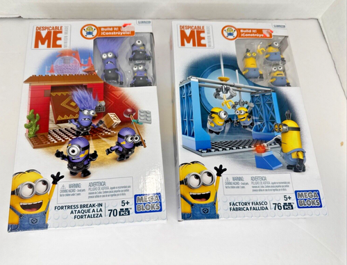 2 Sets Minion Mega Fortress Break-In and Factory Fiasco Factory Sealed (Rare)