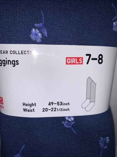 Brand New- Uniqlo Floral Stretch Leggings Girls (Size 7-8) - Picture 3 of 6