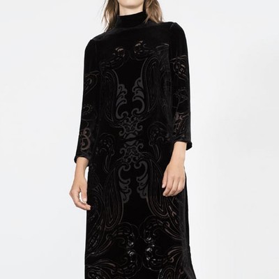 black maxi shift dress