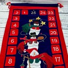 Christmas Advent Fabric Tapestry Snowman Calendar Pockets Tassels Holiday 18x31