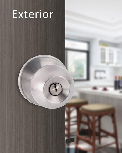 Lanwandeng (2 Pack) Entry Door Knob with Lock and Keys, Exterior/Interior Door L - Picture 8 of 9