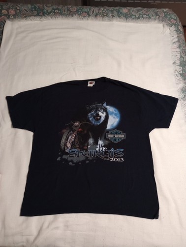 Harley Davidson Tee XL STURGIS 2013 South Dakota T Shirt - 第 2/11 張圖片