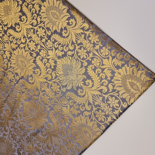 Brocade Ornamental Floral Gold Metallic Material Dress Craft Fabric 44" Meter - Picture 281 of 352