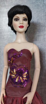 Ooak OUTFIT ONLY Kleid Spitze und Pailletten DOLL TONNER AMERICAN MODELS 22